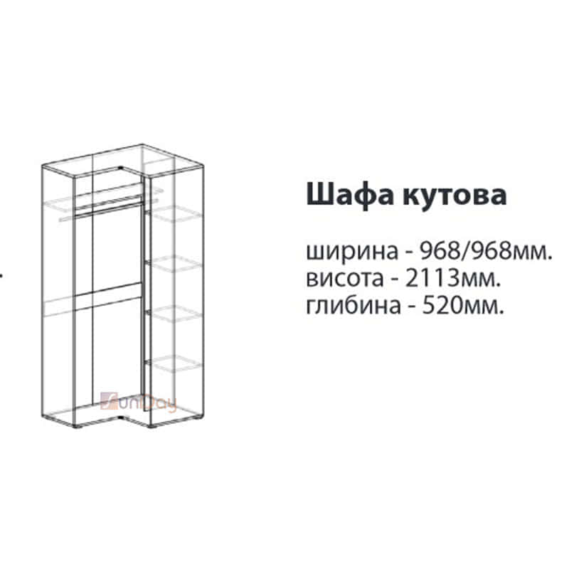 фото 2 Шкаф угловой детской Домино
